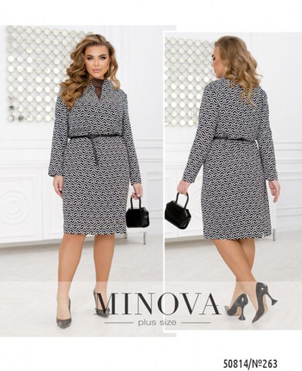Платье 263-черно-белый Minova Фото 1