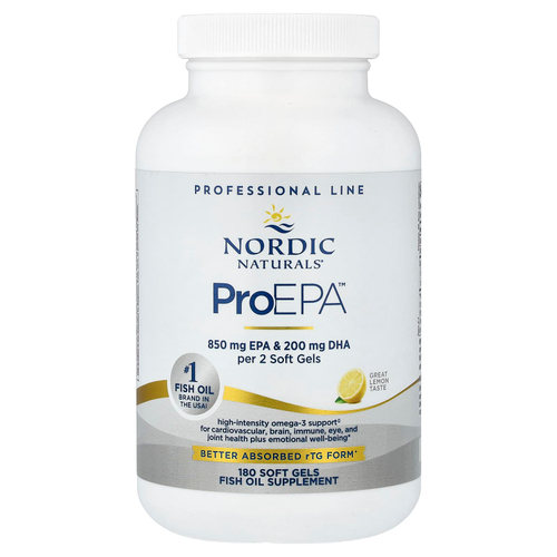 Nordic Naturals, ProEPA™, со вкусом лимона, 180 капсул