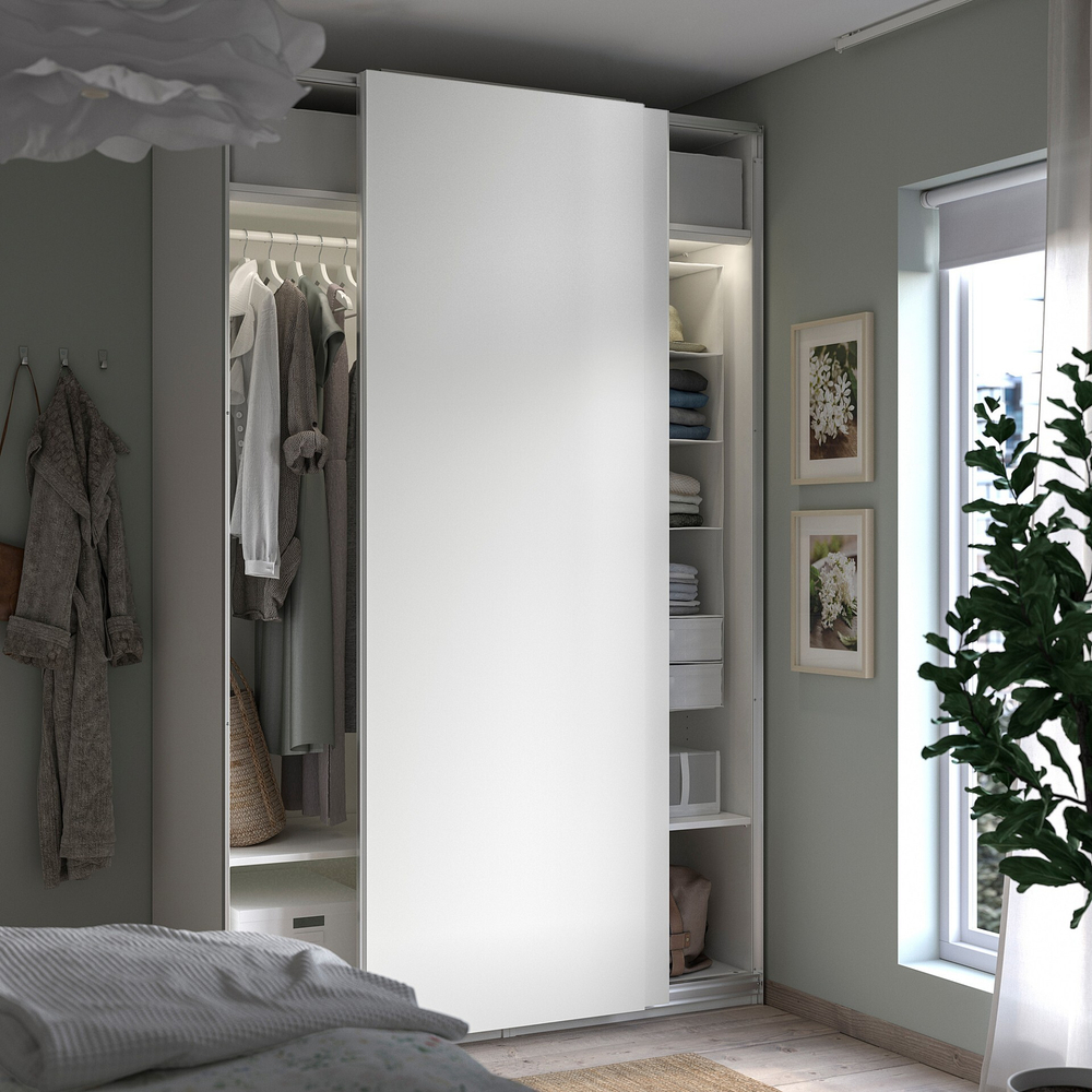 Шкаф-купе PAX HASVIC IKEA комбинация с 2 полками (белый)  190*50*240