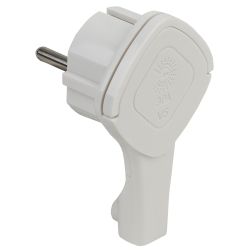 Вилка ЭРА V5(U) ультра плоская c заземлением 16A с кольцом белая | Штепсельные вилки и розетки