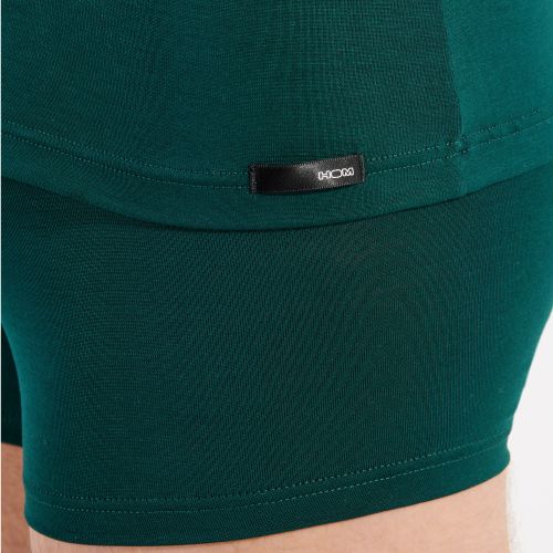 Мужская футболка темно-зеленая HOM TENCEL SOFT Tee-Shirt Crew Neck 402593_4000DG