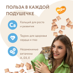 Лакомство для котят хрустящие подушечки с цыпленком и яйцом "Здоровый котенок" Мнямс 60 г, 10 шт в упаковке