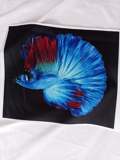 Панель (Армани-шелк дублир-й). Рыбки №7