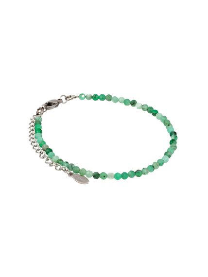 Фото браслет из берилла изумрудного 2103/3_берилл_из на белом фоне анфас