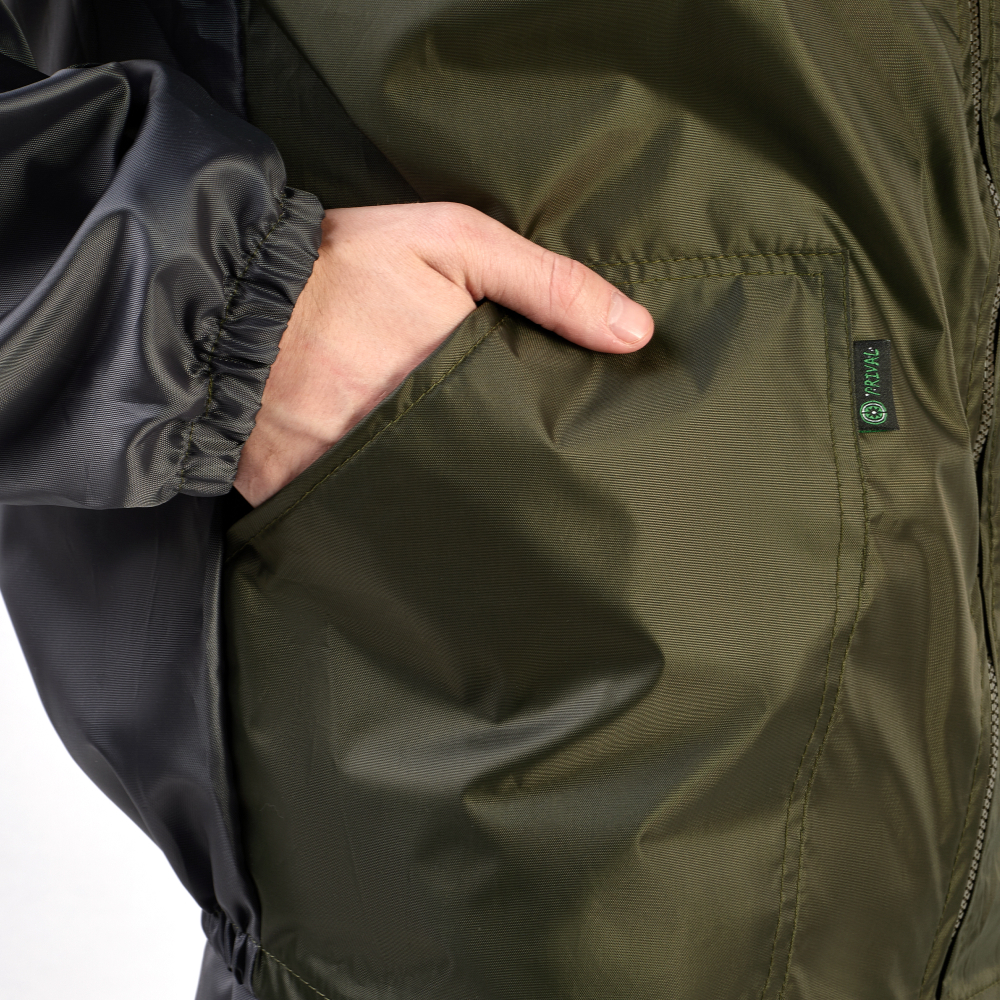 Костюм для активного отдыха Prival Ветровлагозащитный, мужской, чёрный + хаки