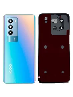 Задняя крышка для  Iqoo Neo 5S синяя (Blue) со стеклом камеры