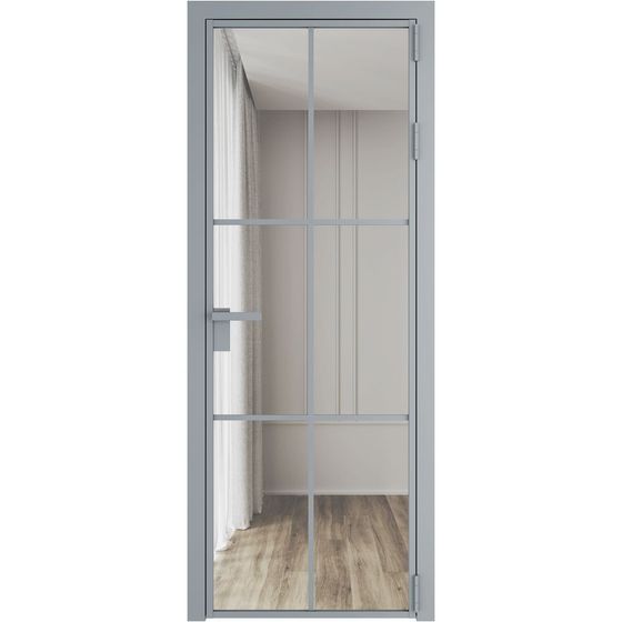 Алюминиевая дверь 3AG серебро остеклённая