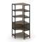 Shelf System Односекционный угловой стеллаж пятиярусный SN.STMU-511 Вяз Благородный/Металл Черный 81