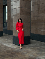 Юбка «Классика жанра» в красном джерси