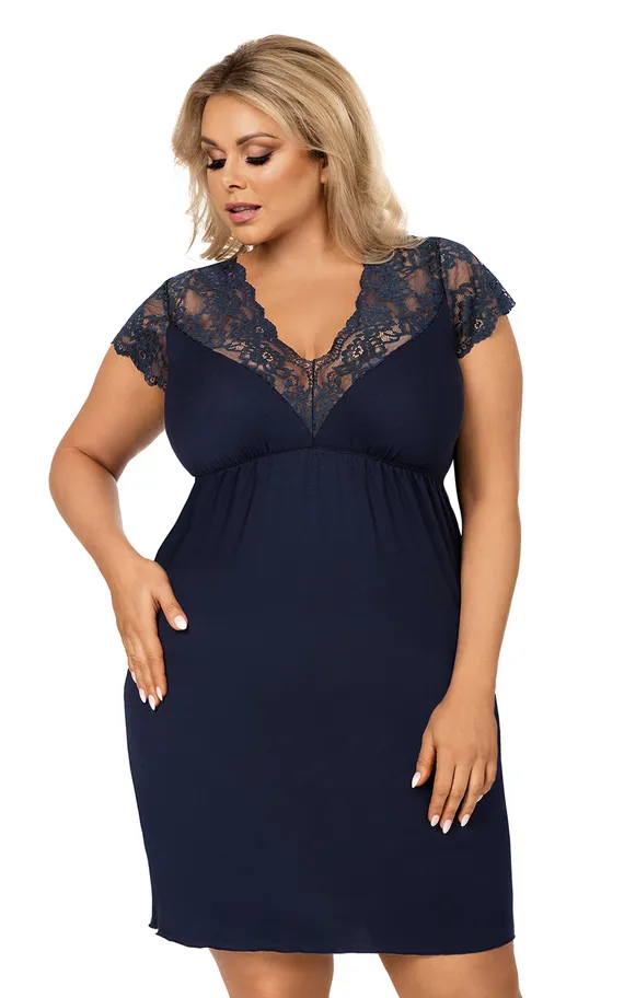 Tess plus nightdress Dark Blue