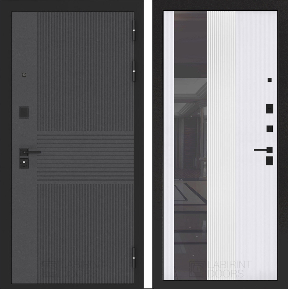 Бункер 05 - 32 белый рельеф софт с тонированным зеркалом