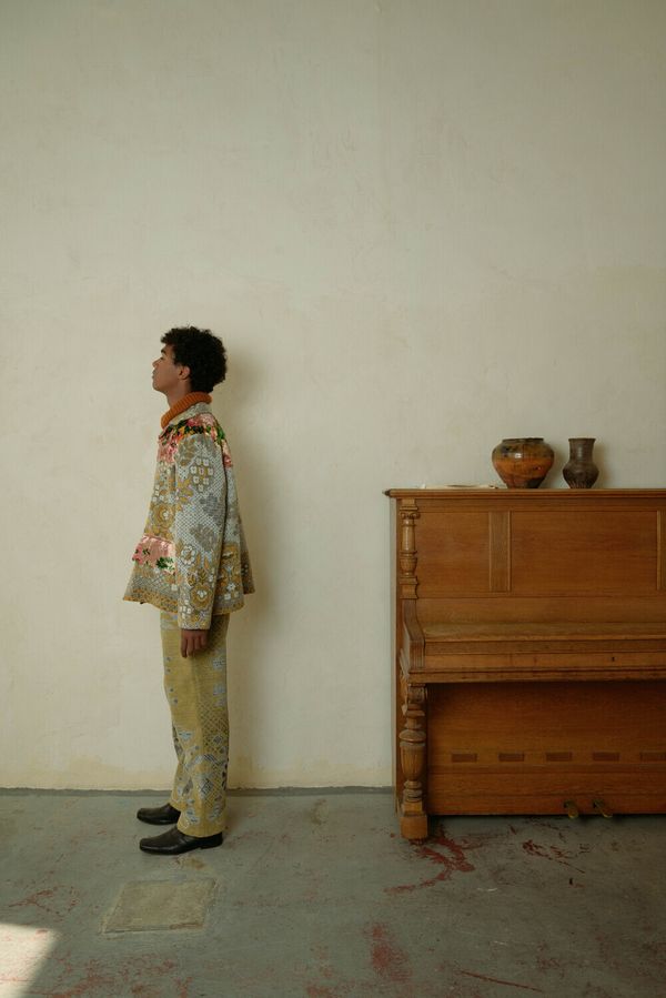 Куртка с Бархатными Розами / Velvet Roses серая - фото 3