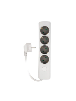 Удлинитель 4х5м с заземл. с выкл. бел. ET-04-500W (4х5.0) JAZZway 5051836