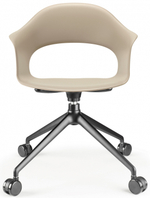 Кресло офисное пластиковое Scab Design Lady B, черный, тортора