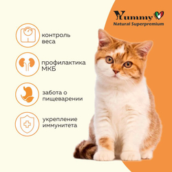 Yummy Linea корм для взрослых стерилизованных кошек, индейка, 2 кг
