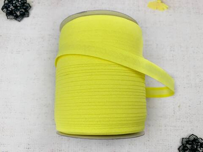 Косая бейка х/б, ш. 1,5 см, жёлтый