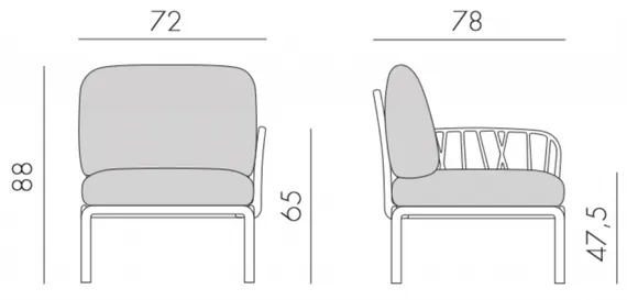 Модуль правый/левый Komodo Elemento Terminale, зеленый