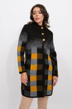 Кардиган К 675 ст/горчичный микс