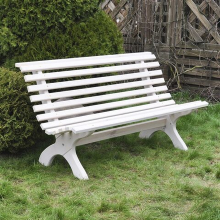 Скамья садовая Ойвинд массив сосны цвет белый