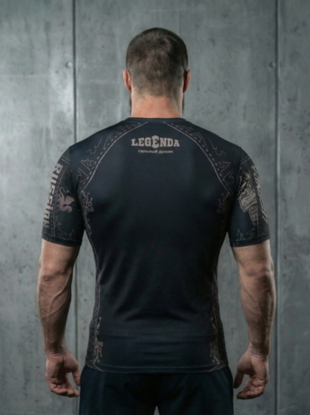 Рашгард с коротким рукавом LEGENDA Горыныч черный