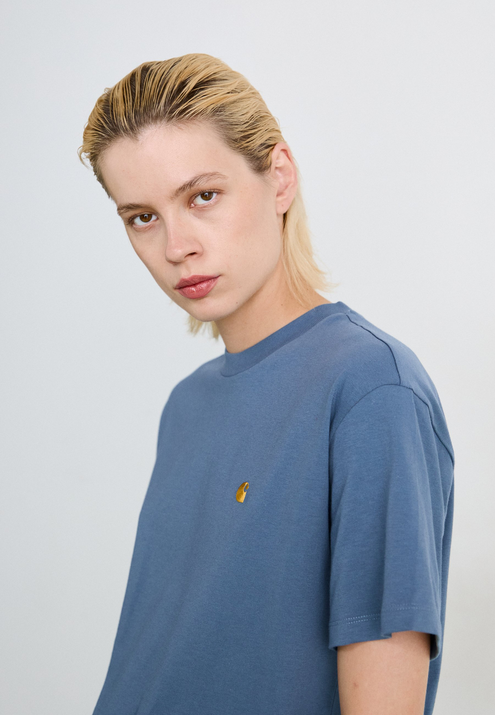 Carhartt WIP Базовая футболка - Голубой