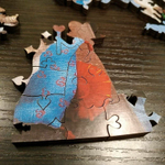 Безумное чаепитие от DAVICI - деревянный пазл из фанеры, по мотивам сказки Алиса в стране чудес. Детали разных формы. Картины написана настоящим художником.