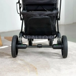 Коляска прогулочная Babalo 2024 Снег текстиль на черной раме