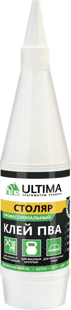 Клей ПВА ULTIMA СТОЛЯР, флакон 250 г.