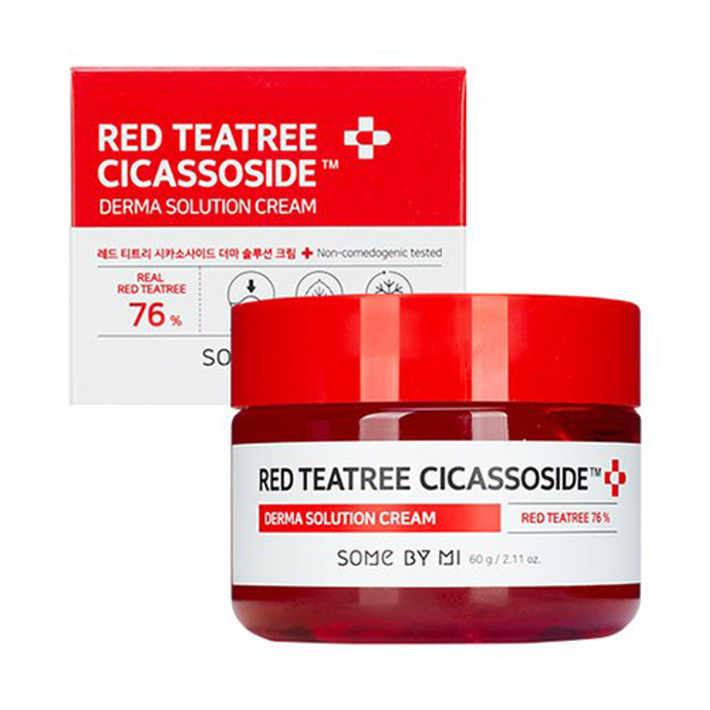 Успокаивающий крем с экстрактом красного чайного дерева Some by Mi Red Teatree Cicassoside Derma Solution Cream 60г