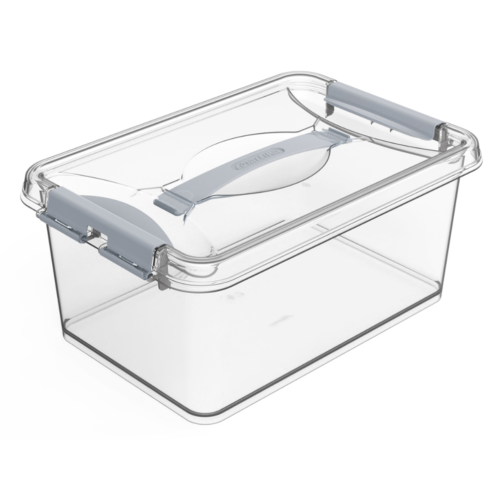 Контейнер с защелками и ручкой (прозрачный) 8 л