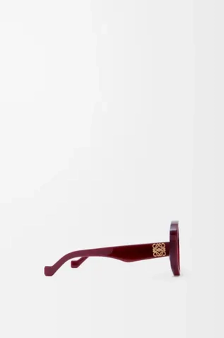 Loewe Солнцезащитные очки пятиугольной формы, бордово-красный