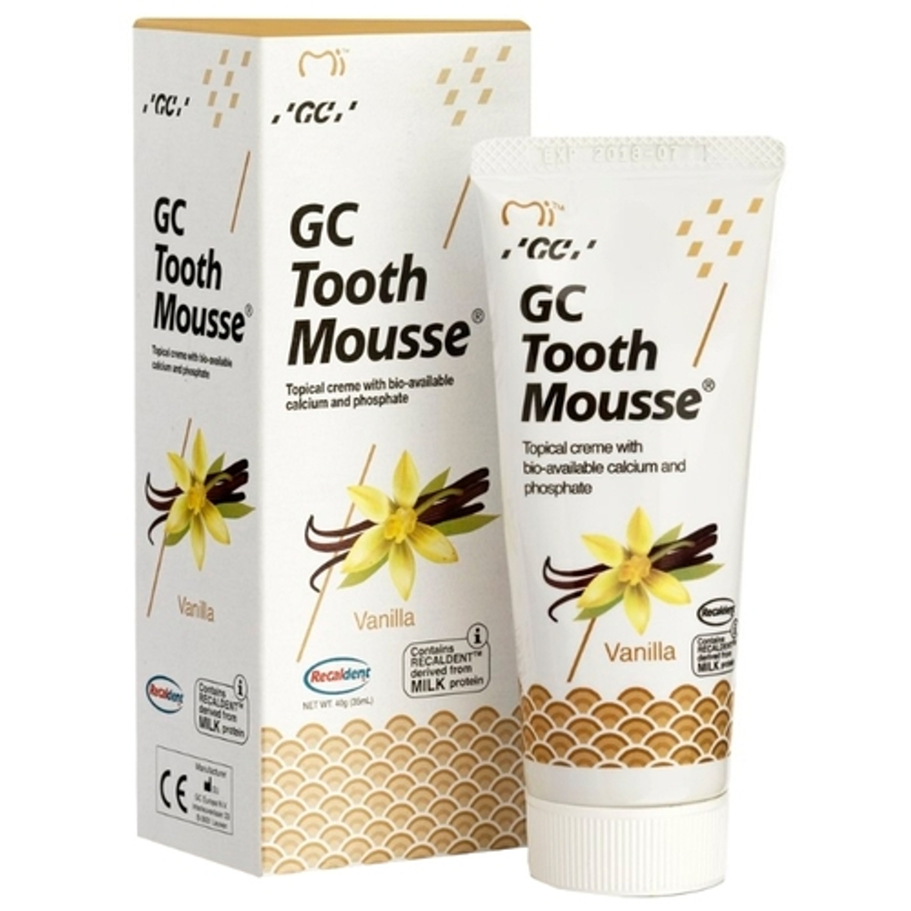 GC Tooth Mousse - аппликационный мусс для снижения чувствительности 40 г, Ваниль (100859)