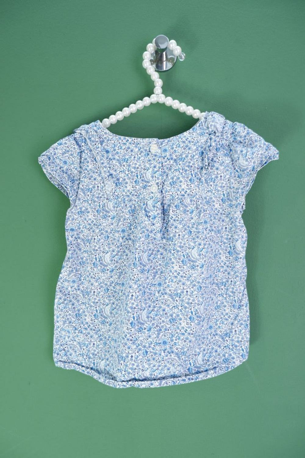 Платье хлопковое с принтом на 1-2 года