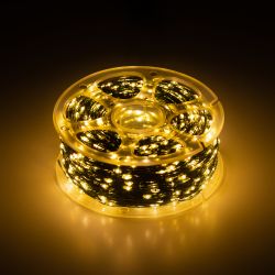 Светодиодная новогодняя гирлянда ЭРА ENIN-2000G Нить теплый свет 200 м 2000 microled IP44 220В