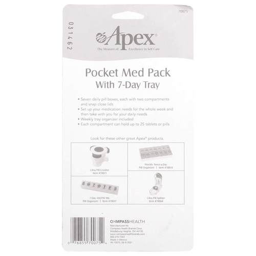 Apex, Карманная аптечка с таблетницей на 7 дней