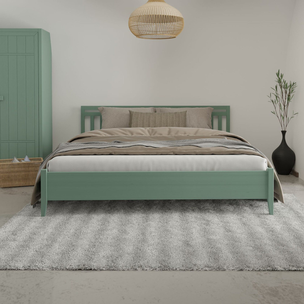 Кровать Саргас из массива сосны, 160х200 см, эвкалипт