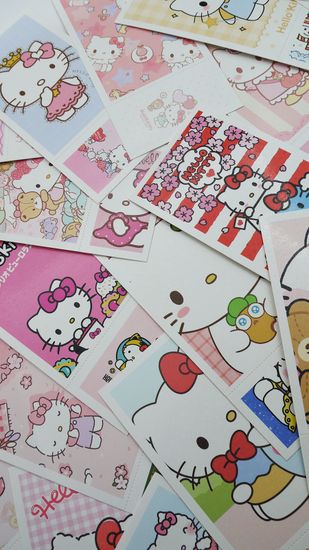 Набор открыток, карточек и наклеек "Привет, котик / Hello Kitty", 188 предметов