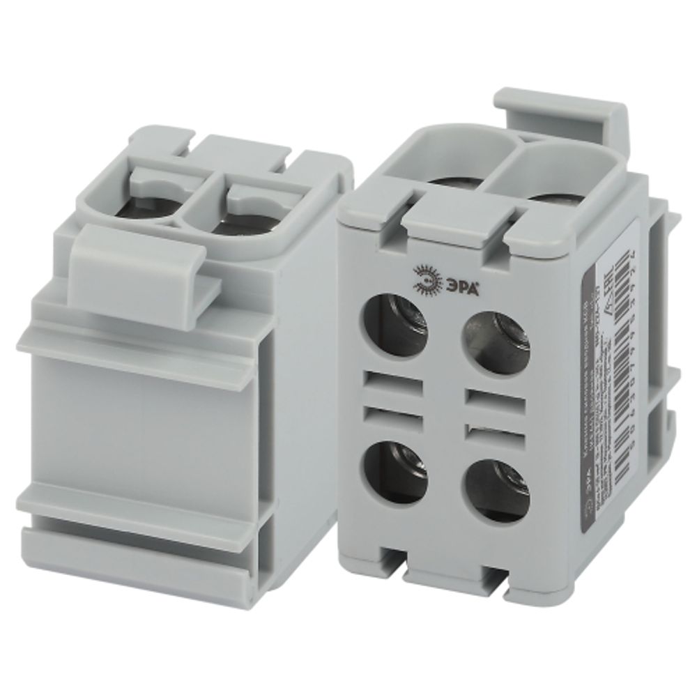 Клемма силовая вводная КСВ ЭРА NO-224-137 двойная KE66 6-50 мм2 серая L