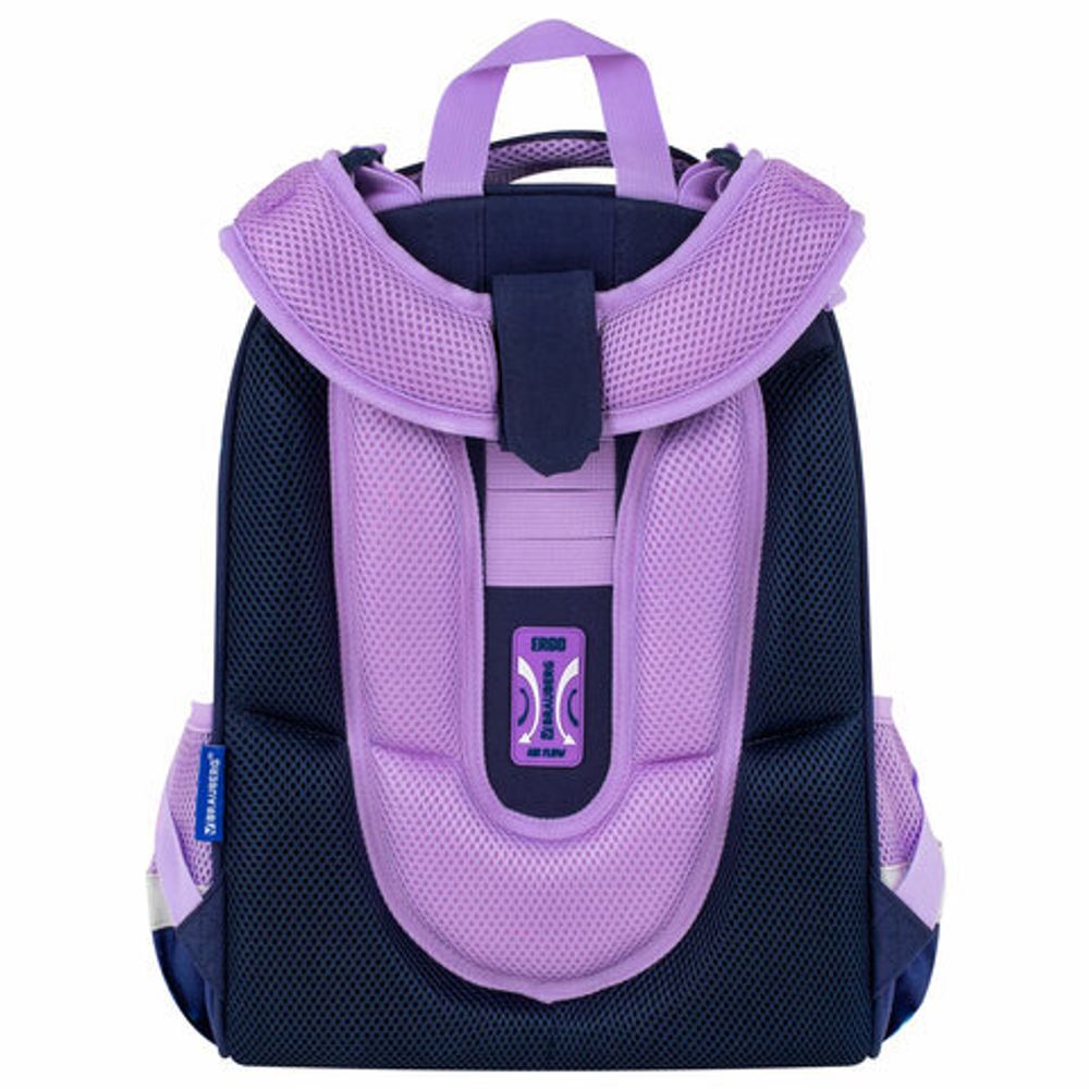 Ранец BRAUBERG PREMIUM, 2 отделения, с брелоком, "Night catcher", СВЕТЯЩИЙСЯ, 38х29х16 см, 273099