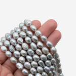 Жемчуг культивированный фриформ, серый, 7*8-9мм