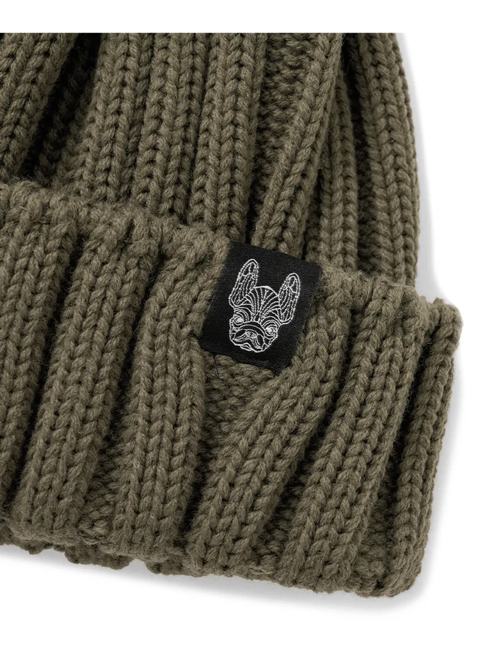 Шапка в рубчик с логотипом ладок