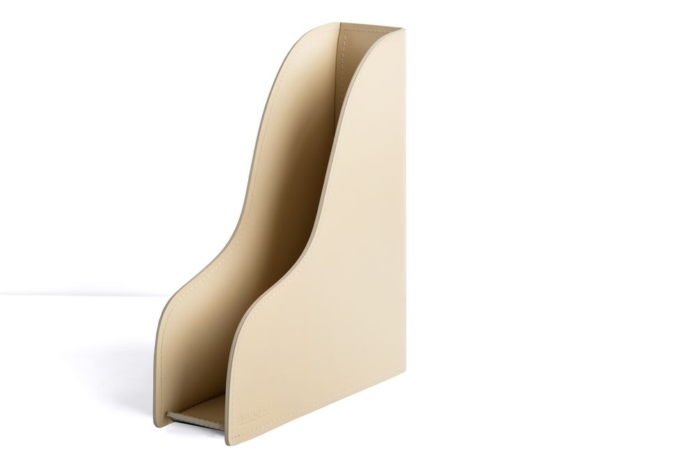 Лоток А4 вертикальный из кожи цвет СЛОНОВАЯ КОСТЬ