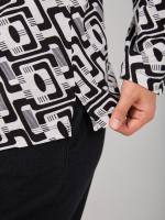 Блузка БЛ-22/черномолочный-лабиринт