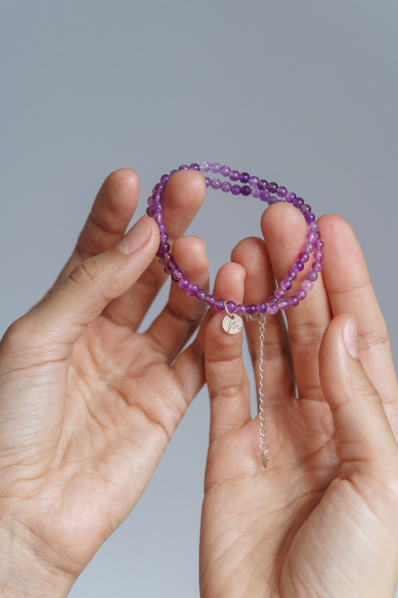 ХХХ Браслет "Memo about Mind&Soul" двойной из природного аметиста