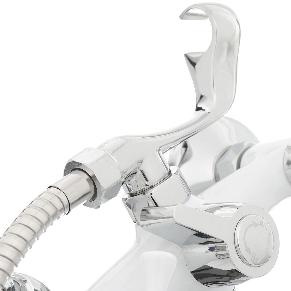 Смеситель для ванны, Frud, с кран-буксой, бел, R22332