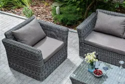 "Капучино Cингл" лаунж-зона из искусственного ротанга, цвет графит