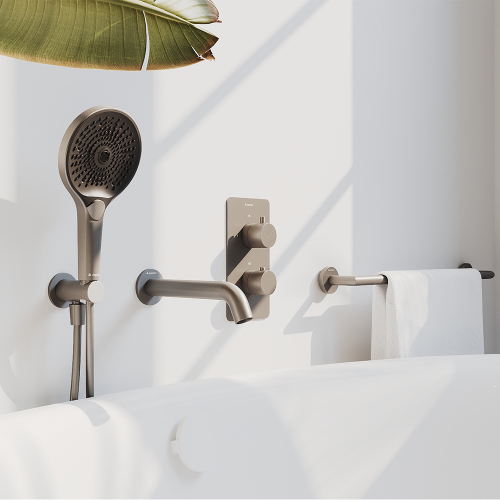 Ручной душ сталь оружейная AQUEDUTO CHUVA