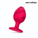 Ярко-розовая силиконовая анальная пробка - 7 см. (Цвет: ярко-розовый)