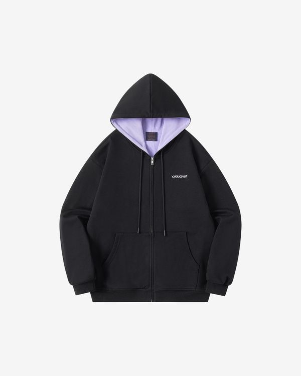 Худи Zip HTF черный/фиолетовый - фото 1