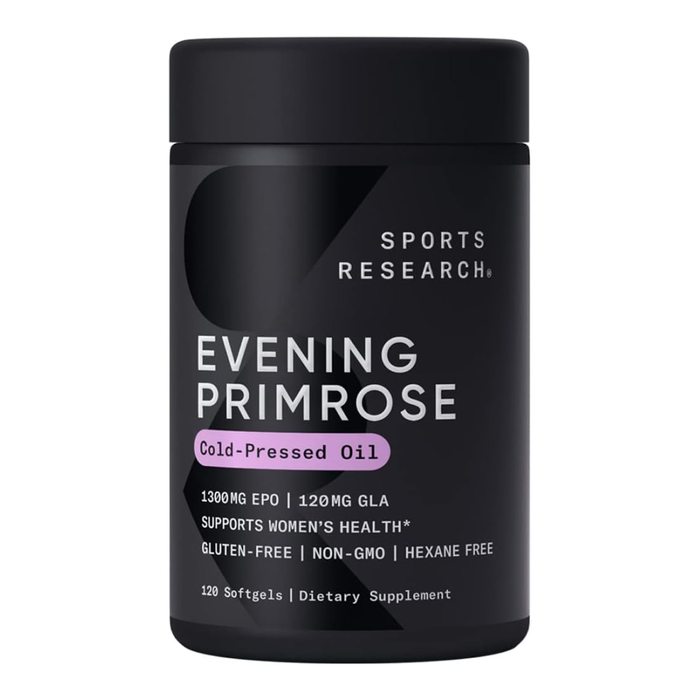 Evening Primrose Oil 1300 мг, Масло примулы вечерней, Sports Research (120 капсул)